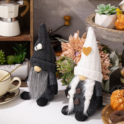 4 Styles Coffee Gnome Dolls Coffee Gnomes Plush Nordic Doll Bar Home Decoration Knitted Faceless Doll Elf Dwarf Plush Figurine