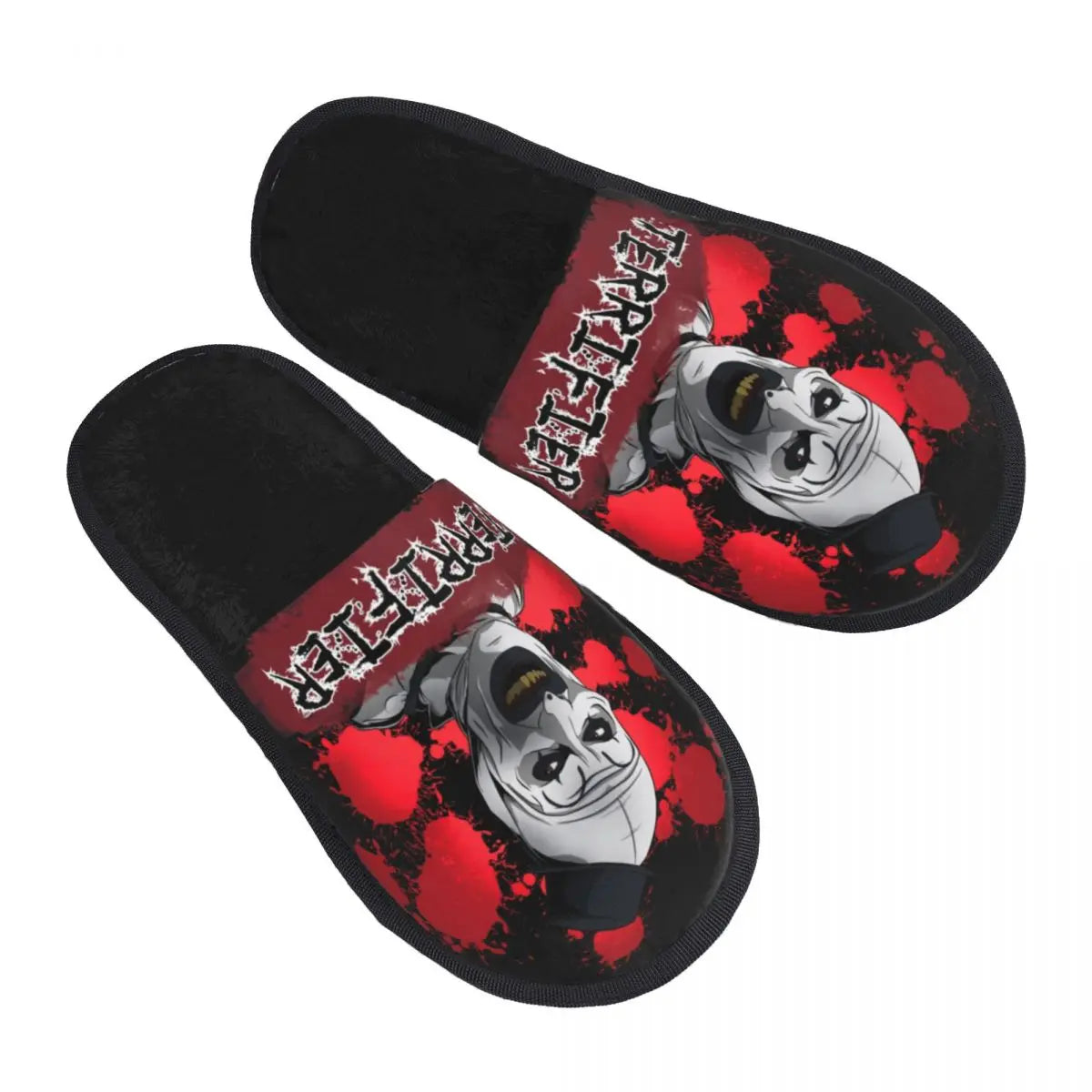 Custom Halloween Movie Terrifier Soft Memory Foam House Slippers Women Horror Clown Comfy Warm Anti-skid Sole Slipper