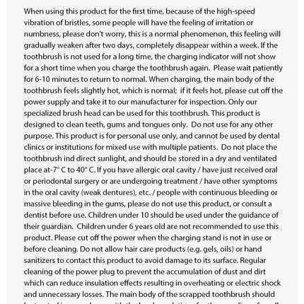 Jianpai Adult Black White Classic Acoustic Electric Toothbrush Adult 5-gear Mode USB Charging IPX7 Waterproof Acoustic Electric