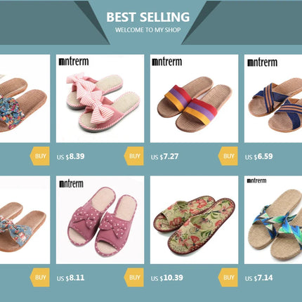 Mntrerm 2024 New Casual Sneakers For Home Slippers Summer Bow-knot Soft Floor Woman Indoor Flats Shoes Cute Linen Slipper Terlik