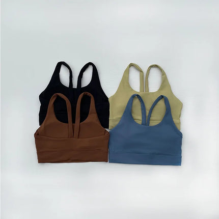 lulu Same Style Yoga Sports bra Women's High-intensity Shock-proof Fitness bra Simple Beautiful Back Fashion Yoga bra