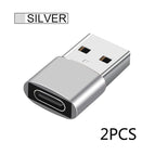2Pcs Silver