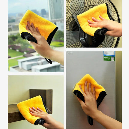 Car Wash Towels Cleaning Cloth Absorbent Dry Cloth General Purpose Microfiber Towel Thickened Yellow 30/40/60cm