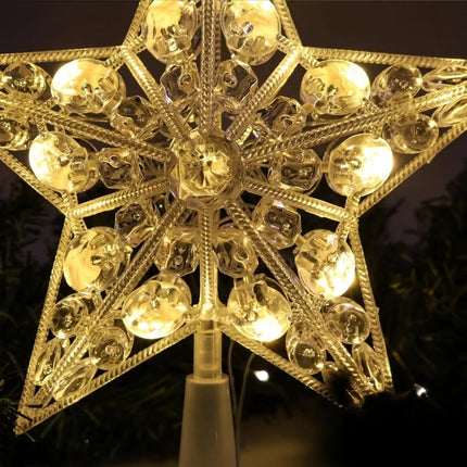 15/18cm Christmas Decoration LED Star Light Christmas Tree Pendant Ornaments for Home Decor Navidad New Year 2025 Gift Accessory
