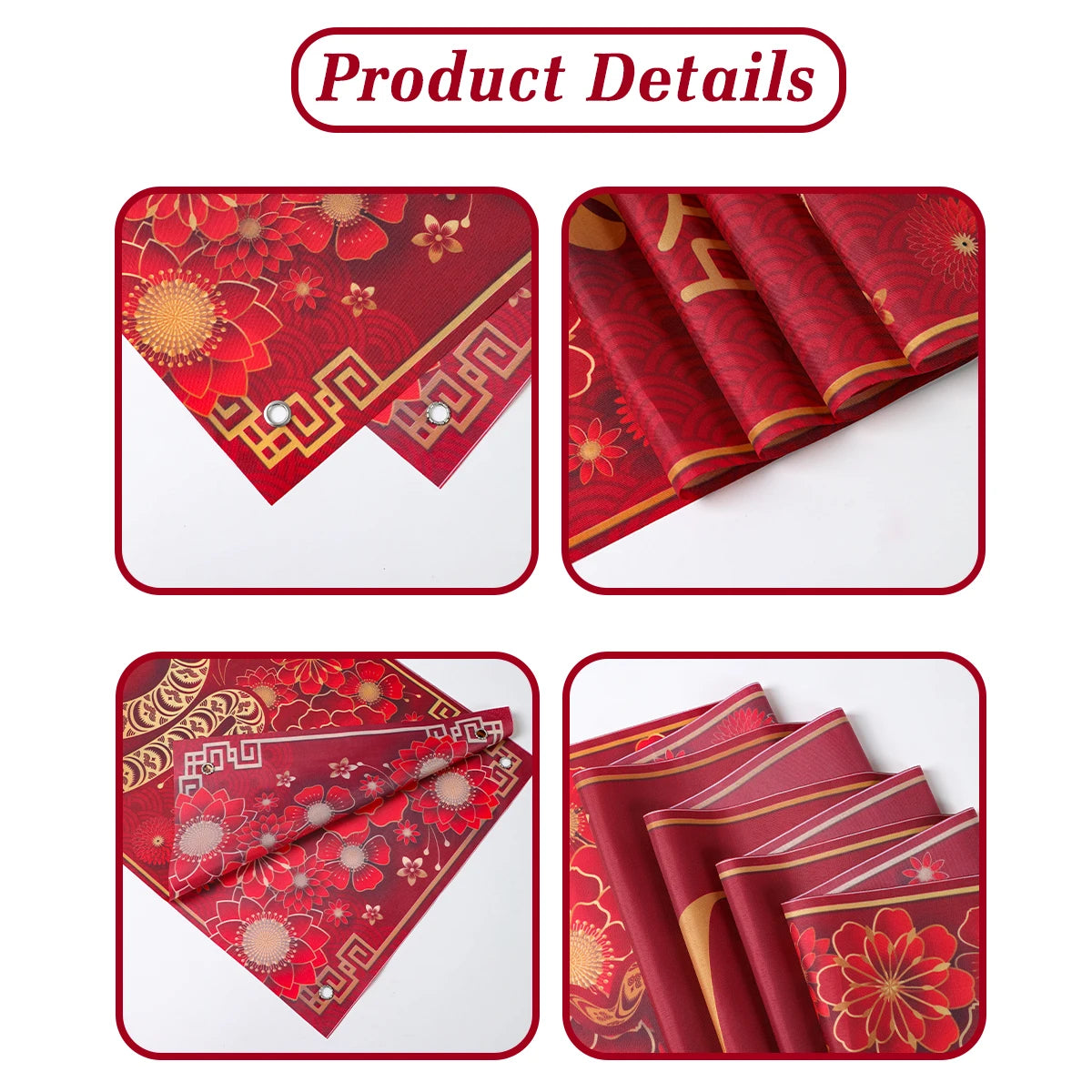 Black/Red Gold Happy New Year 2025 Banner Navidad Natal Noel Outdoor Flags New Year Party Decor Balloon Photography Background