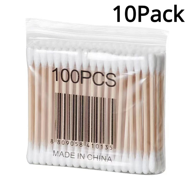 Double Ended Cotton Swabs Household Makeup Removal Ear Digging Hygiene Cleaning Cotton Swabs Disposable Round Head Cleaning