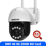 8MP Dual Lens 2.8mm -12mm 8X Zoom 4K PTZ WiFi IP Camera Outdoor AI Human Tracking CCTV Audio Home Security Surveillance Camera