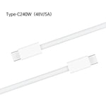 240W USB C to C Charger Cable Type C Fast Charging Braided PD Cable for lPhone 15 16 Series lPad Air Pro MacBook Pro Huawei DELL