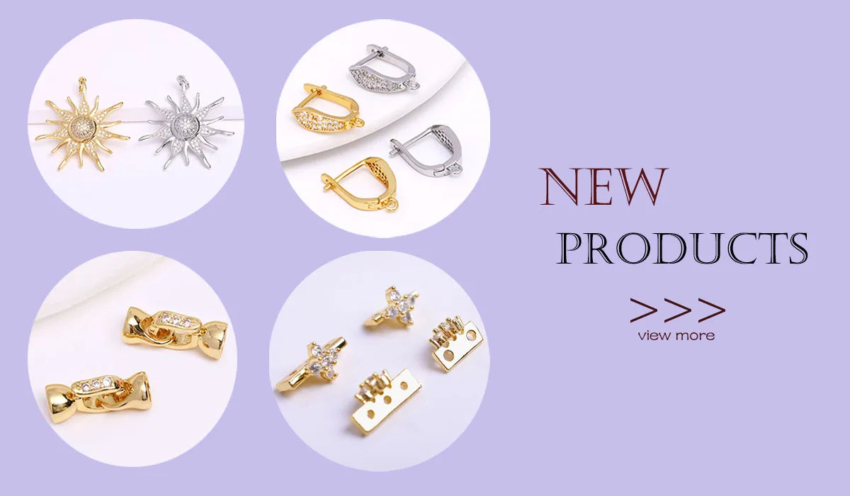 18K Gold Plated Separators For Bead,Spacers Beads For Jewelry Making,Brass Metal Round Beads,DIY Bracelets/Necklace Accessories