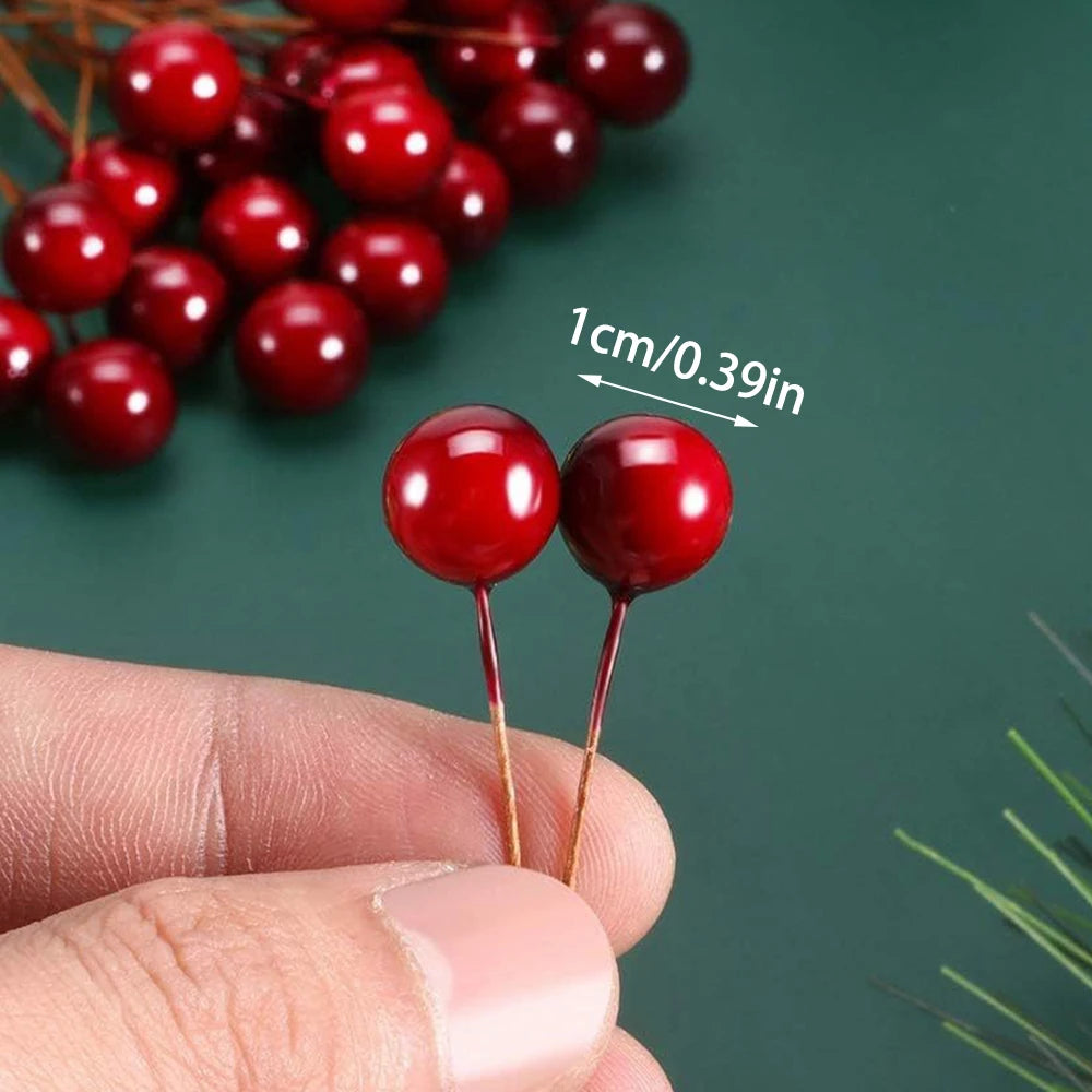 100pcs Simulated Berries Artificial Christmas Decoration Christmas Decoration Christmas Tree Accessories Home Decoration Props