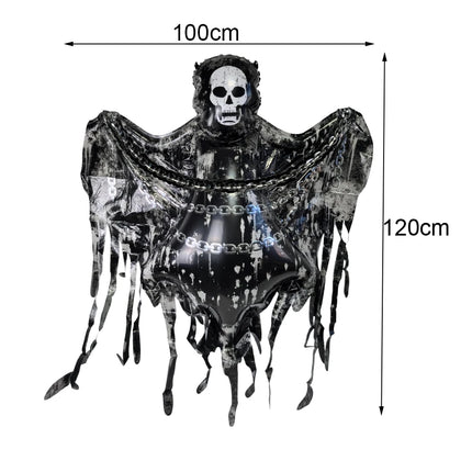 Halloween Ghost Party Decoration Disposable Tableware Balloon Banner Ceiling Door Hanging for Happy Hunting Halloween Supplies