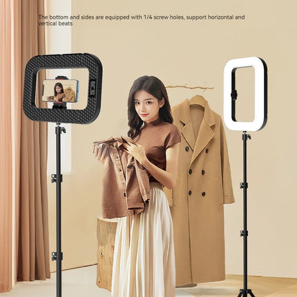 New Handheld Ring LED Rechargeable Fill light Portable Mobile Phone Live Broadcast Photography Desktop Rabbit Cage Selfie Light