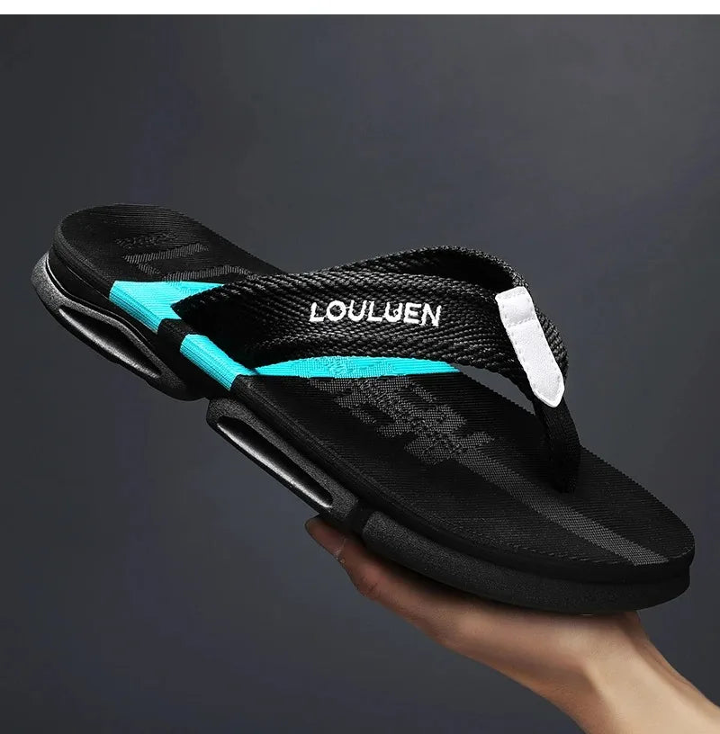 High Quality Fashion Men Flip Flops Summer Beach Flip Flops Men Casual Breathable Antiskid Beach Slippers Men Summer Outdoor