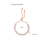 Full of Rhinestone Stainless Steel Bracelet For Women 2022 New  Designer Shiny Luxury Zircon Adjustable Bracelets Jewelry Gift