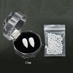 1 Pairs Halloween Vampire Teeth Fangs Dentures Props Party Costume DIY Cosplay Props False Teeth Resin Fangs with Solid Glue