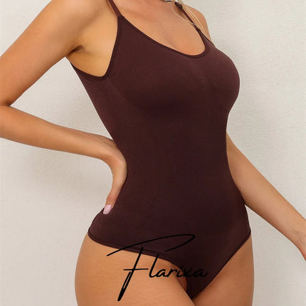 Flarixa Seamless Shapewear Bodysuit for Women Faja Full Body Shaper Thong Soft Body Shaping Sculpting Breast Slimming Underwear