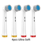 4/8PCS Replacement Brush Heads for Oral B Electric Toothbrushes Floss Cross Action 3D Pro White Precision Standard Daily Clean
