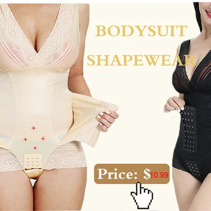GUUDIA Ribbed Tummy Jumpsuit Daily Shaper Bodysuits Light Control Compress Tummy Control Open Crotch Shapewear Suits Open Crotch