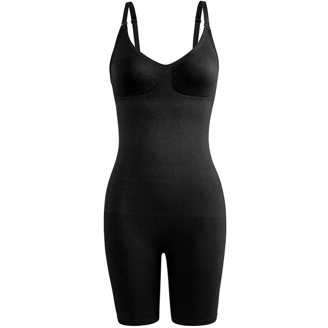 Pop Closets Upgrade Fabric Bodysuit Shapers Spandex Compress Elastic Body Shaper Suits Open Crotch Compression Smooth Shapewear