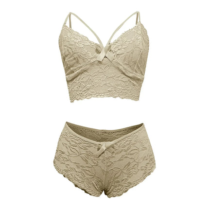 Sexy Lingerie For Women Plus Size Corset Lace Floral Bralette Bra Two Piece Underwear Women's lingerie нижнее бельё женское