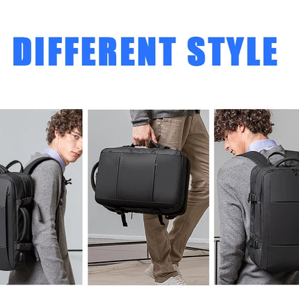 BANGE Aesthetic Men Business Backpack School Expandable USB Bag, Large Capacity 17.3 Laptop Waterproof Fashion Travel Backpack