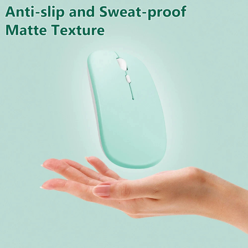 Rechargeable Bluetooth Mouse Wireless Dual Mode 5.2  Silent Computer  gaming  Ergonomic Mouse 2.4 USB for PC Laptops