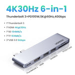 UGREEN USB C HUB 6-in-2 Type-C to Thunderbolt 3 4K HDMI USB3.0 SD&TF Adapter for MacBook Pro Air Docking Station USB-C Splitter