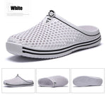 YRZL Men Summer Shoes Sandals Men's Holes Sandals Hollow Breathable Flip Flops Clogs Shoes Fashion Beach Slippers Big Size 45