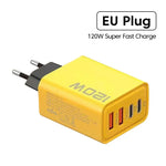 Quick Charge 3.0 Fast Charger Muti Total 120W 4 Port USB Type C PD Mobile Phone Wall Adapter for iPhone 16 Samsung S24 Xiaomi 15