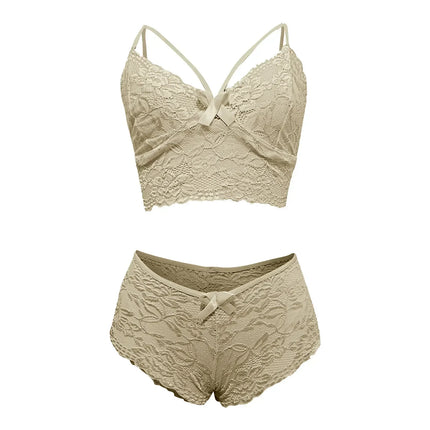 Sexy Lingerie For Women Plus Size Corset Lace Floral Bralette Bra Two Piece Underwear Women's lingerie нижнее бельё женское
