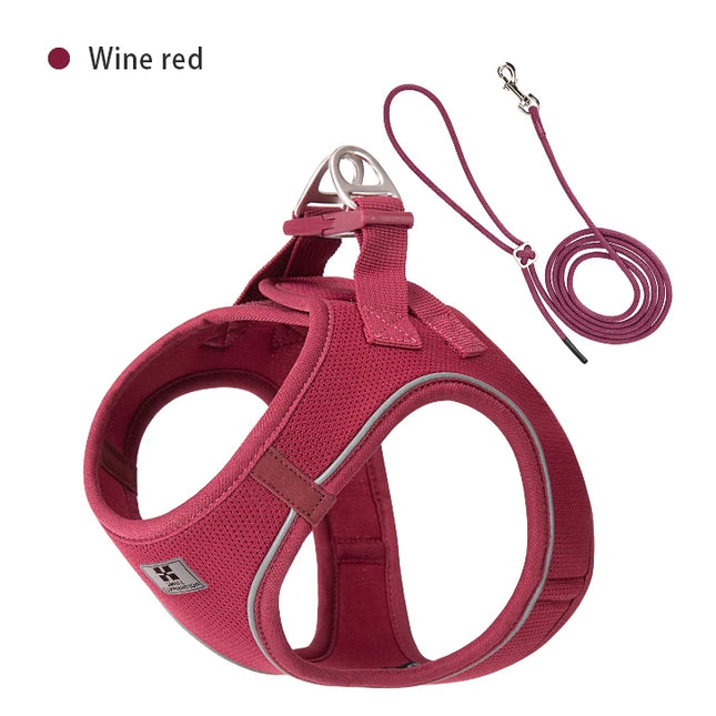 Dog Harness Leash Set for small medium dog Adjustable Reflective Puppy Cat Harness pet Vest Chihuahua Yorkies Outdoor Walking