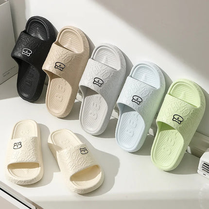 Summer Men Slippers Home Soft Sole Somfortable Good Resilience Bathroom Non-slip Beach Casual Women Colorful Silders Houseshoes
