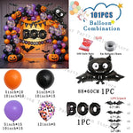 Halloween Balloons Garland Arch Eye Ballon with Bats Pumpkin Purple Orange Black Ballon for Birthday Party Halloween Decorations