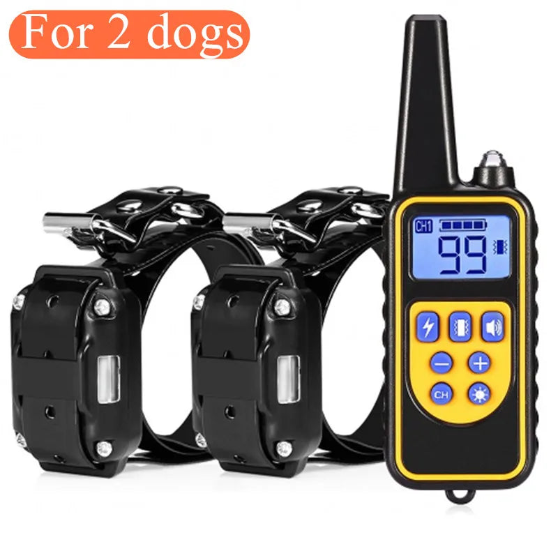 800m Digital Dog Training Collar Waterproof Rechargeable Remote Control Pet with LCD Display for All Size Shock Vibration Sound