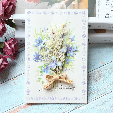 New Romantic Flower Birthday Christmas Card Greeting Cards Set Postcard Party Wedding Thank You Decorations Creative Girl Gifts