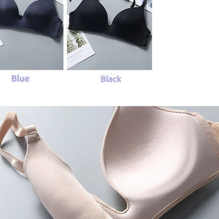 Ultra Thin Sexy Ice Silk Wireless Bra For Women Sexy Gather Underwear Push Up Simple Lingerie Seamless Brassiere Bralettle