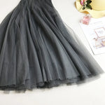Summer Mesh Women Pleated Skirt Solid High Waist A Line Tulle Skirts Chic Long Maxi Tutu Skirt Holiday Beach Tulle Skirt