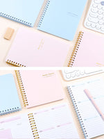 Planner Schedule Agenda Efficiency Notebook Daily Weekly Monthly Diary Journal for Students School Office Stationery Supplies