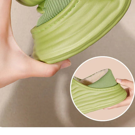 Winter Warm Women Slippers Casual Non-slip Plush Flats Home Waterproof Non-Slip Shoes Indoor Outdoor Thick Platform House Slides