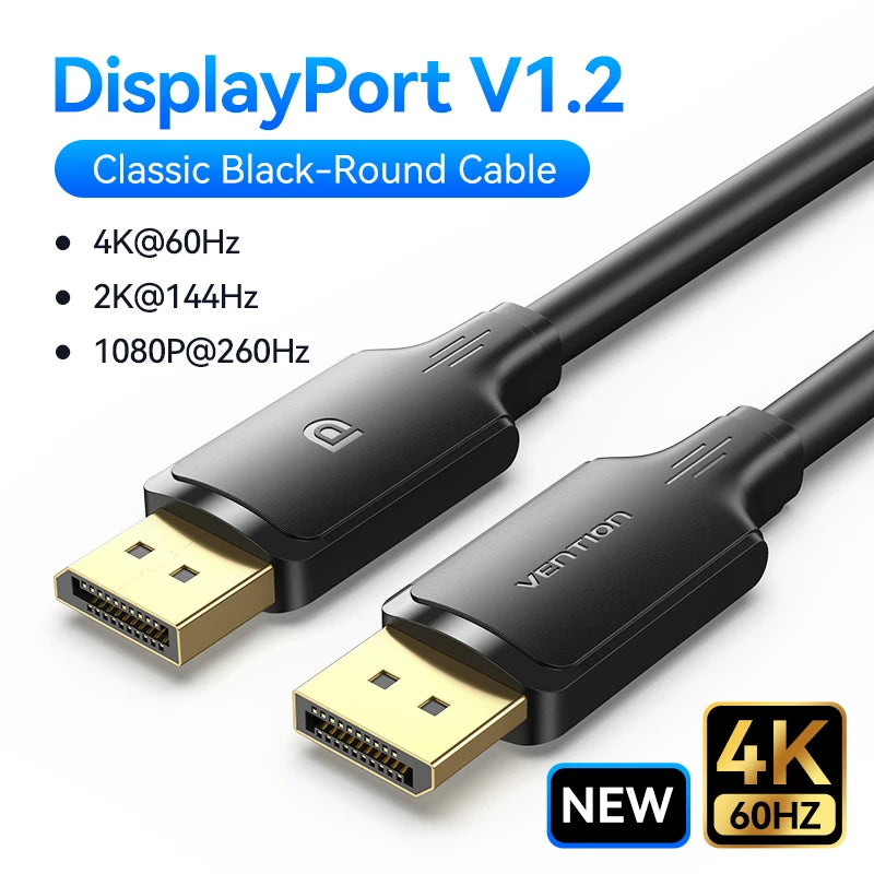 Vention DisplayPort 1.4 Cable 8K 60Hz 4K HDR 165Hz Display Port Audio Cable for Video PC Laptop TV Display Port 1.4 DP Cable 1.2