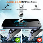 2Pcs Privacy Tempered Glass Screen Protector for IPhone 15 14 13 12 11 16 Pro Max Plus Anti-Spy Dust free Installation Protector