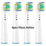 4/8PCS Replacement Brush Heads for Oral B Electric Toothbrushes Floss Cross Action 3D Pro White Precision Standard Daily Clean