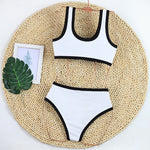 Woman Swimwear 2024 High Waist Bikinis Shorts Women's Swimsuit Luxury Ribbed Two-piece Bathing Suits Summer Bikini Set Swim Suit