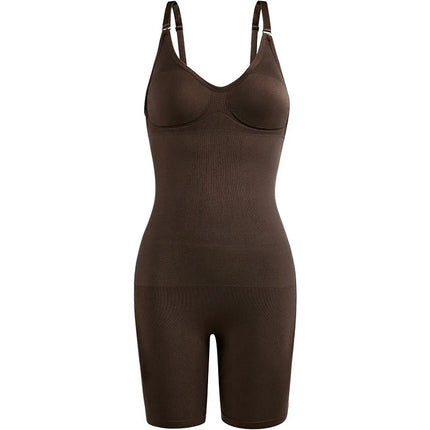 Pop Closets Upgrade Fabric Bodysuit Shapers Spandex Compress Elastic Body Shaper Suits Open Crotch Compression Smooth Shapewear