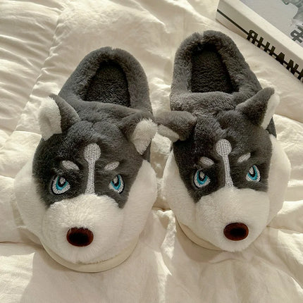 Winter Men Warm Slippers Lightness Leisure Couples Non-slip Indoor Home Shoes Flats Indoor Plush Casual Shoes Halloween Light