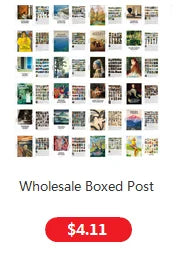 10Pcs Retro Christmas Cards Cartoon Postcards Message Greeting Card 4x6" Gift Wish Card Atmosphere Decorative Card With Stickers