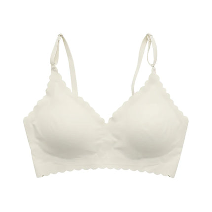 Hot Sale 9 Colors Comfy Bra WireFree Padded Wavy Edge Korea Laser Cutting Invisible Yoga Wear Ladies Bra Seamless Women Bra