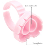 50/100Pcs Wholesale Disposable Eyelash Glue Fan Cup Rings Holder Container Tattoo Pigment Eyelash Extension Tools Lash Supplies