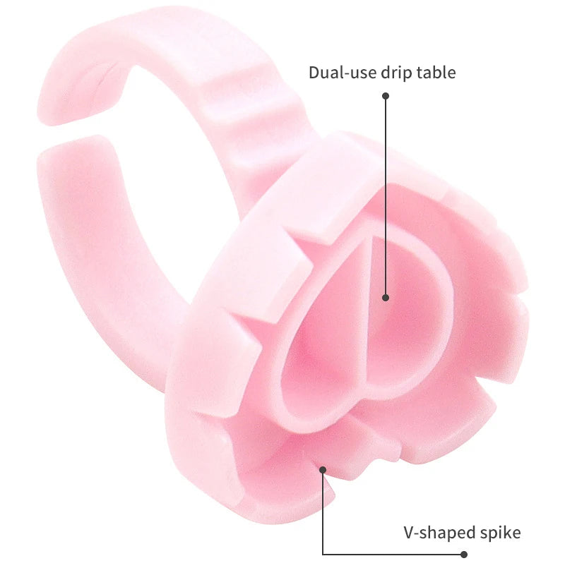 50/100Pcs Wholesale Disposable Eyelash Glue Fan Cup Rings Holder Container Tattoo Pigment Eyelash Extension Tools Lash Supplies