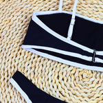 Woman Swimwear 2024 High Waist Bikinis Shorts Women's Swimsuit Luxury Ribbed Two-piece Bathing Suits Summer Bikini Set Swim Suit